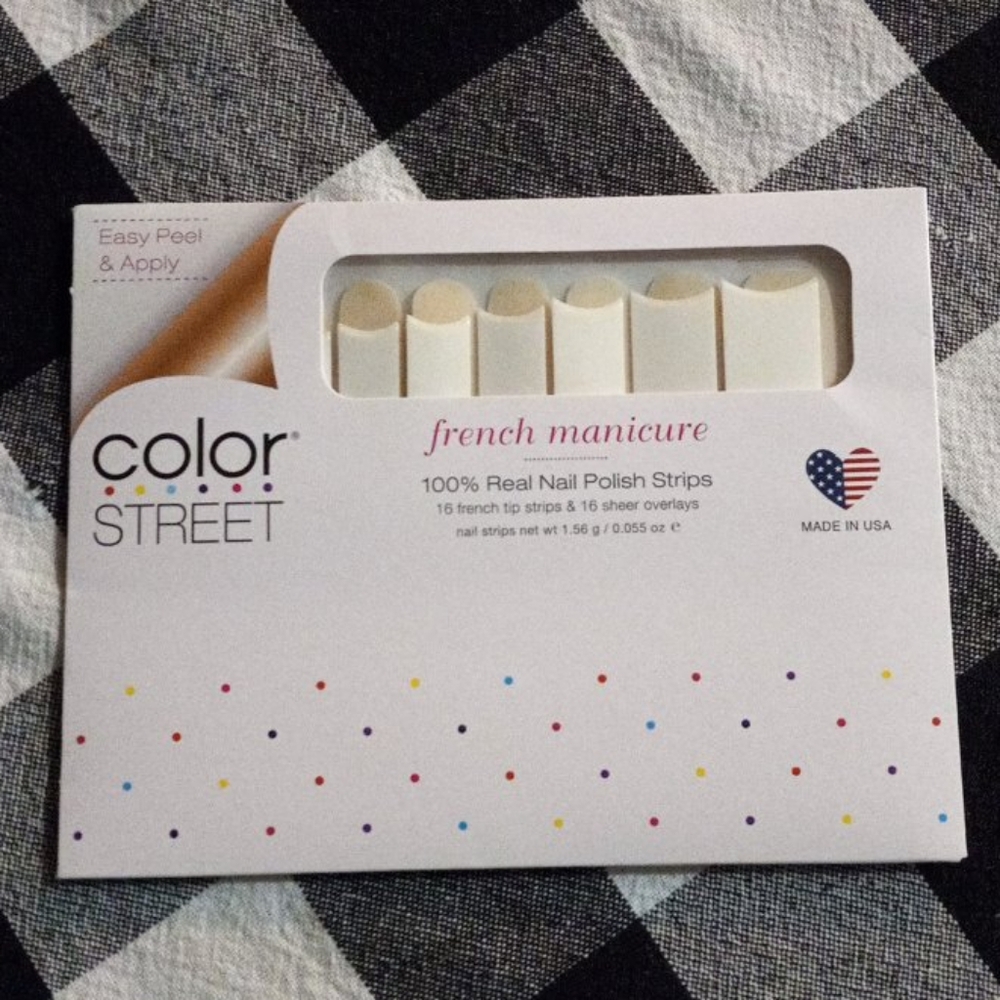 NWT "City of Love" French Manicure Color Street Nail Polish Strips